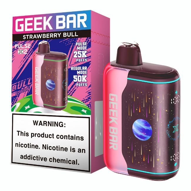 GEEK BAR PULSE X2 BULL EDITION 5% DISPOSABLE (90ML) 50K PUFFS 5CT/ BOX GEEK BAR PULSE X2 BULL EDITION 5% DISPOSABLE (90ML) 50K PUFFS 5CT/ BOX