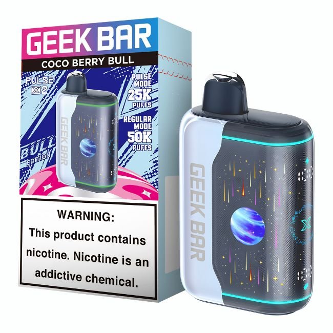 GEEK BAR PULSE X2 BULL EDITION 5% DISPOSABLE (90ML) 50K PUFFS 5CT/ BOX GEEK BAR PULSE X2 BULL EDITION 5% DISPOSABLE (90ML) 50K PUFFS 5CT/ BOX