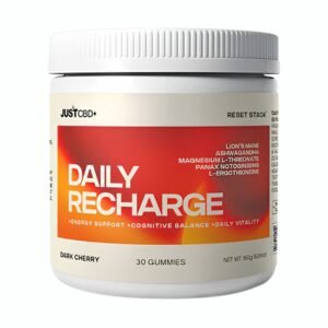 JUST CBD RESET STACK DAILY RECHARGE DARK CHERRY GUMMIES 30CT/ JAR