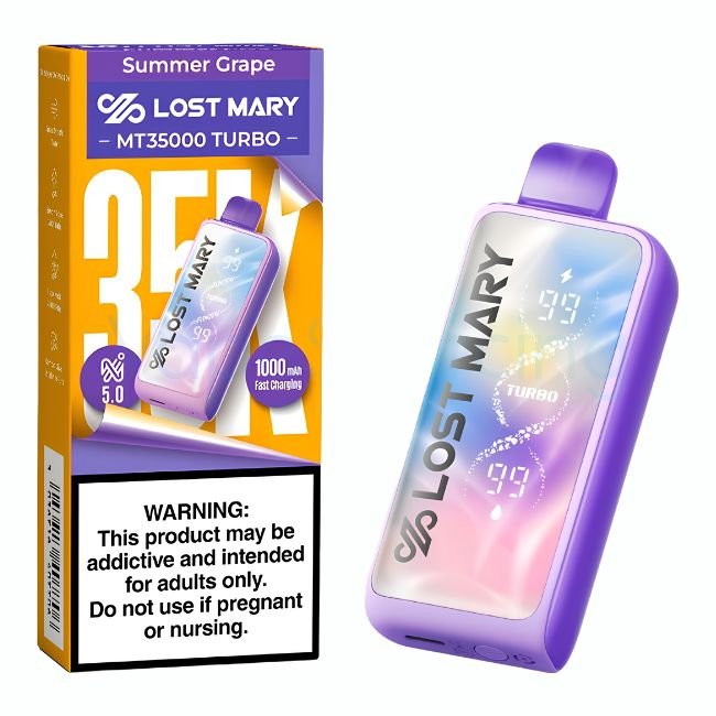 LOST MARY MT35000 TURBO NIXODINE INSIDE 5% DISPOSABLE (90ML) 35K PUFFS 5CT/ BOX LOST MARY MT35000 TURBO NIXODINE INSIDE 5% DISPOSABLE (90ML) 35K PUFFS 5CT/ BOX