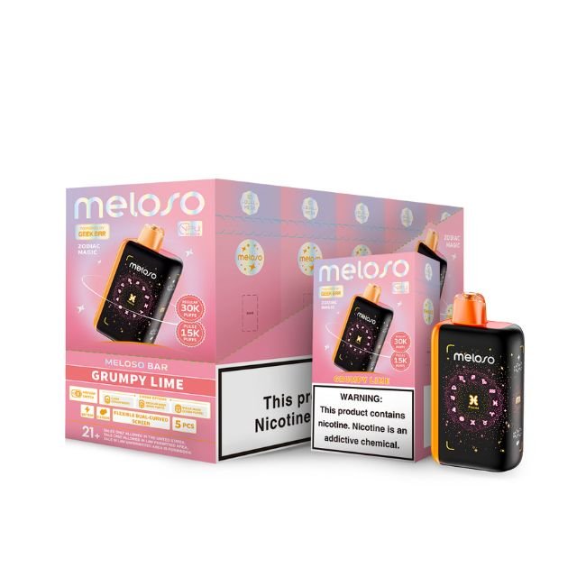 MELOSO30KDIS_333 MELOSO BY GEEK BAR 5% DISPOSABLE (90ML) PULSE MODE - 15K & REG. MODE - 30K PUFFS 5CT/ BOX