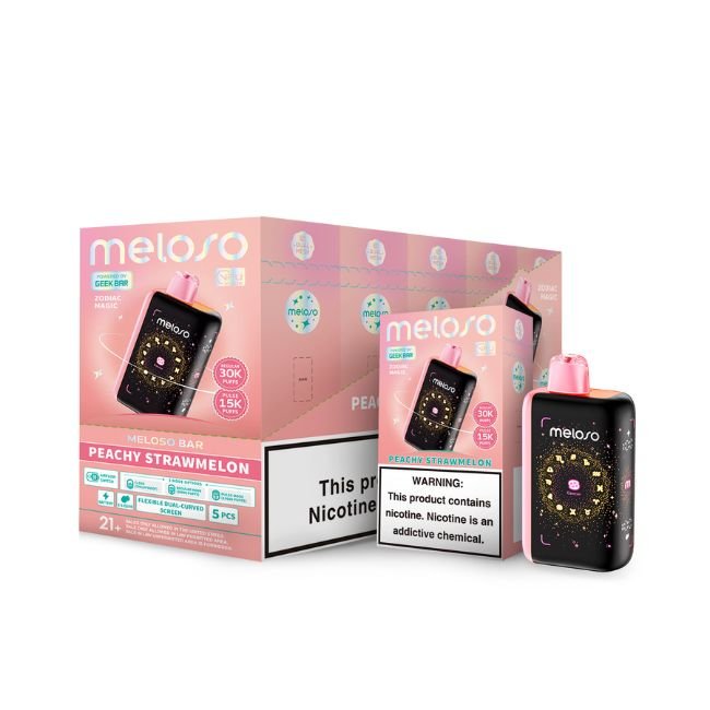 MELOSO30KDIS_555 MELOSO BY GEEK BAR 5% DISPOSABLE (90ML) PULSE MODE - 15K & REG. MODE - 30K PUFFS 5CT/ BOX