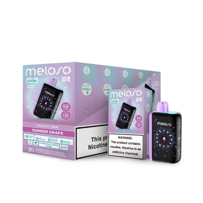 MELOSO30KDIS_666 MELOSO BY GEEK BAR 5% DISPOSABLE (90ML) PULSE MODE - 15K & REG. MODE - 30K PUFFS 5CT/ BOX