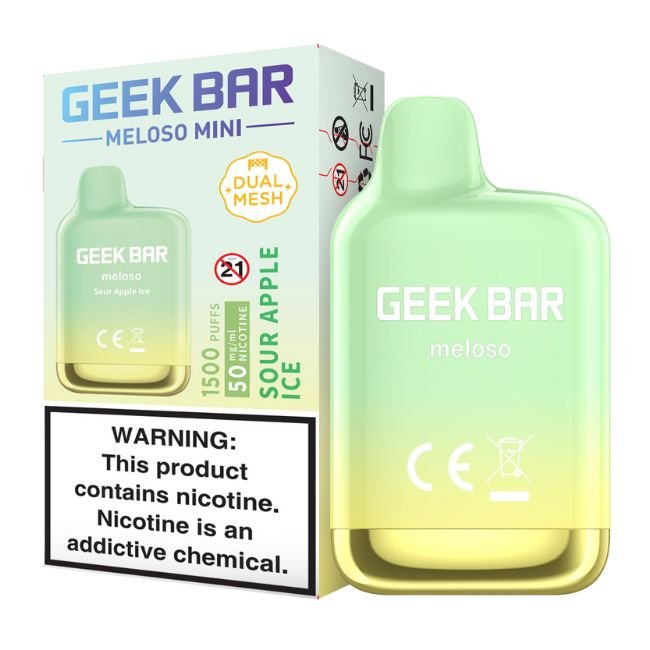 MELOSOMINI150055 GEEK BAR MELOSO MINI 5% DISPOSABLE (50ML) 1.5K PUFFS 10CT/BOX