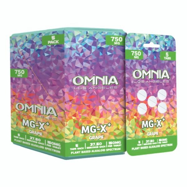 OMNIA MG-X+ PLANT BASED ALKALOID SPECTRUM 150MG PER TABLET 5CT/5PK