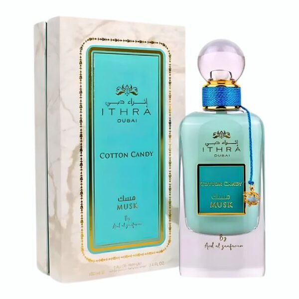 ITHRA DUBAI MUSK COTTON CANDY PERFUME SPRAY 100ML ( 3.4OZ) BY ARD AL ZAAFARAN