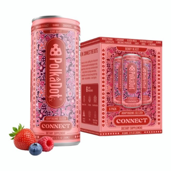 POLK A DOT MUSHROOM ADAPTOGENIC SELTZER DRINK (12OZ 360ML/ CAN) 6CT/ BOX POLK A DOT MUSHROOM ADAPTOGENIC SELTZER DRINK (12OZ 360ML/ CAN) 6CT/ BOX