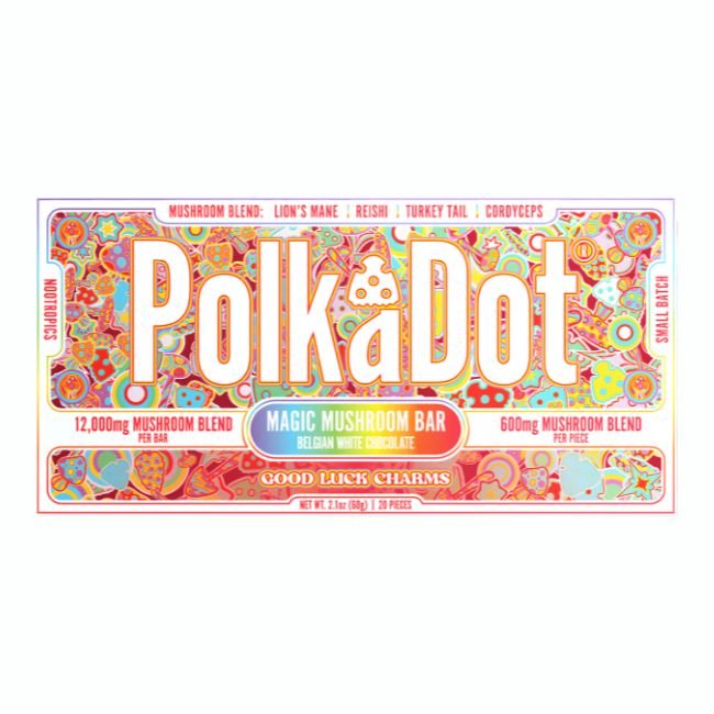 POLK A DOT MAGIC BLEND MUSHROOM 12,000MG CHOCOLATE BAR 10CT/ BOX POLK A DOT MAGIC BLEND MUSHROOM 12,000MG CHOCOLATE BAR 10CT/ BOX