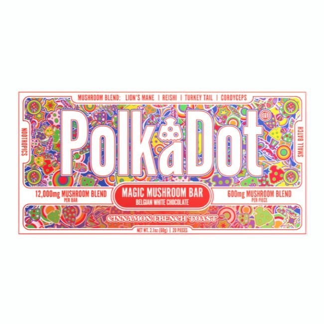 POLK A DOT MAGIC BLEND MUSHROOM 12,000MG CHOCOLATE BAR 10CT/ BOX POLK A DOT MAGIC BLEND MUSHROOM 12,000MG CHOCOLATE BAR 10CT/ BOX