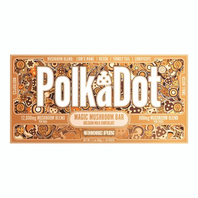 POLK A DOT MAGIC BLEND MUSHROOM 12,000MG CHOCOLATE BAR 10CT/ BOX POLK A DOT MAGIC BLEND MUSHROOM 12,000MG CHOCOLATE BAR 10CT/ BOX