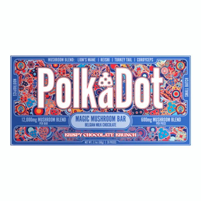 POLK A DOT MAGIC BLEND MUSHROOM 12,000MG CHOCOLATE BAR 10CT/ BOX POLK A DOT MAGIC BLEND MUSHROOM 12,000MG CHOCOLATE BAR 10CT/ BOX