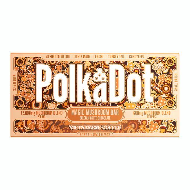 POLK A DOT MAGIC BLEND MUSHROOM 12,000MG CHOCOLATE BAR 10CT/ BOX POLK A DOT MAGIC BLEND MUSHROOM 12,000MG CHOCOLATE BAR 10CT/ BOX
