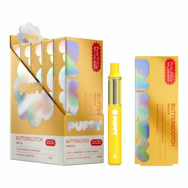 PUFFY PURE THCA 65A LIVE RESIN LIQUID DIAMONDS 2GM DISPO 5CT/ BOX PUFFY PURE THCA 65A LIVE RESIN LIQUID DIAMONDS 2GM DISPO 5CT/ BOX