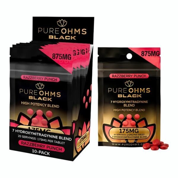 PURE OHMS BLACK 7 HYDROXY 175MG PER TABLET 5CT/10PK