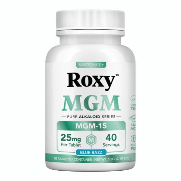 ROXY MGM-15 PURE ALKALOID SERIES 25MG PER TABLET 10CT/ BOTTLE