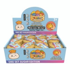 SQUISHY MINI DUMPLING SENSORY FIDGET TOY ASSORTED DESIGN 24CT/ DISPLAY