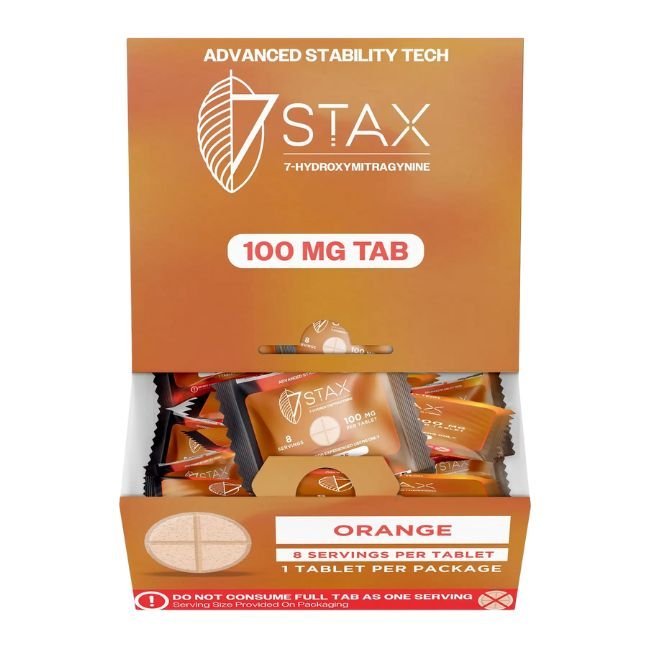 STAX7HY100MG1P001 STAX 7-HYDROXY PREMIUM KRATOM ALKALOIDS 100MG PER TABLET 1CT/50PK