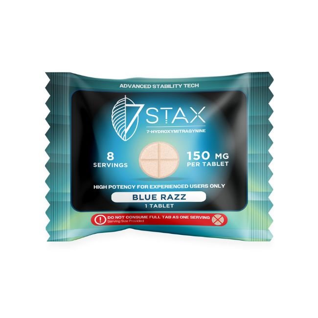 STAX7HY150MG1P001 STAX 7-HYDROXY PREMIUM KRATOM ALKALOIDS 150MG PER TABLET 1CT/50PK