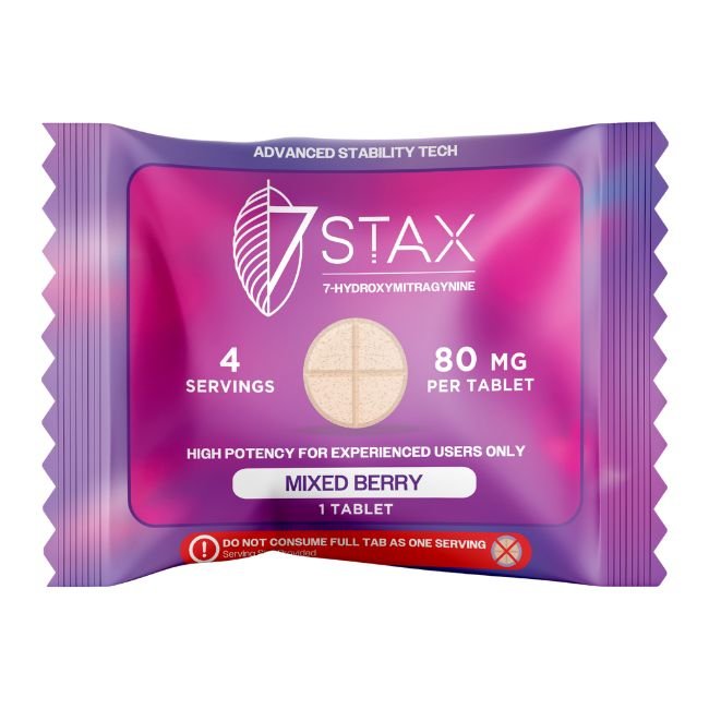 STAX7HYD80MG50111 STAX 7-HYDROXY PREMIUM KRATOM ALKALOIDS 80MG PER TABLET 1CT/50PK