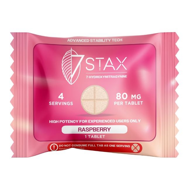 STAX7HYD80MG50222 STAX 7-HYDROXY PREMIUM KRATOM ALKALOIDS 80MG PER TABLET 1CT/50PK