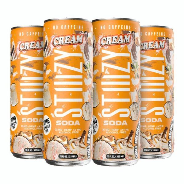 STIIIZY 20MG HEMP D9 THC SODA DRINK ALCOHOL FREE (12OZ 355ML/ CAN) 4PK