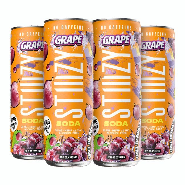 STIIIZY 20MG HEMP D9 THC SODA DRINK ALCOHOL FREE (12OZ 355ML/ CAN) 4PK STIIIZY 20MG HEMP D9 THC SODA DRINK ALCOHOL FREE (12OZ 355ML/ CAN) 4PK