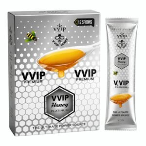 VVIP PREMIUM PLATINUM SILVER THE ULTIMATE POWER SOURCE HONEY FOR MAN 12 SPOONS PER BOX