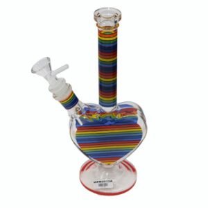 10''PULSAR VICTORIAN VALENTINES DAY GLOW IN THE DARK WATER PIPE