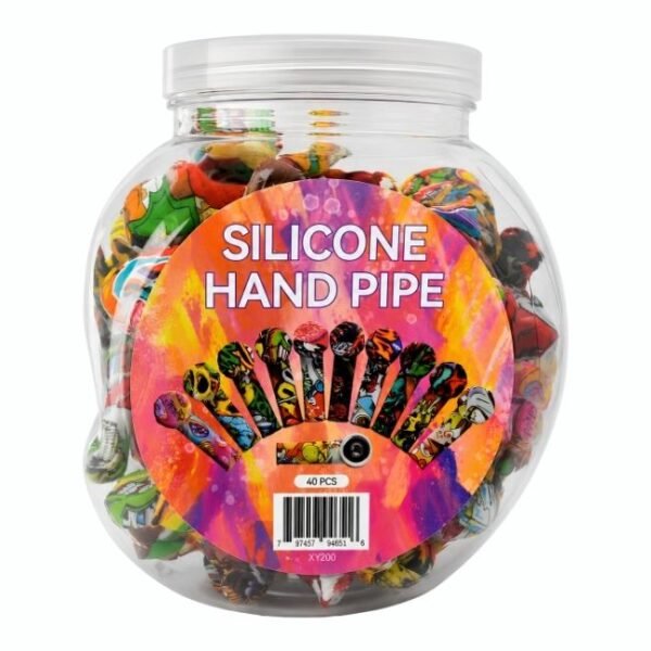 3.5'' SILICONE HAND PIPE 40CT JAR