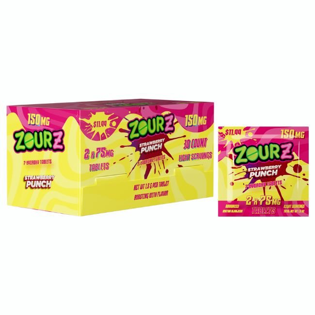 ZOUR STASH ZOURZ 7-HYDROXY 75MG PER TABLET 2CT/30PK (PRE PRICED $11.99) ZOUR STASH ZOURZ 7-HYDROXY 75MG PER TABLET 2CT/30PK (PRE PRICED $11.99)