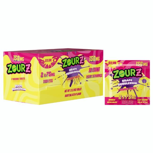 ZOUR STASH ZOURZ 7-HYDROXY 75MG PER TABLET 2CT/30PK (PRE PRICED $11.99) ZOUR STASH ZOURZ 7-HYDROXY 75MG PER TABLET 2CT/30PK (PRE PRICED $11.99)
