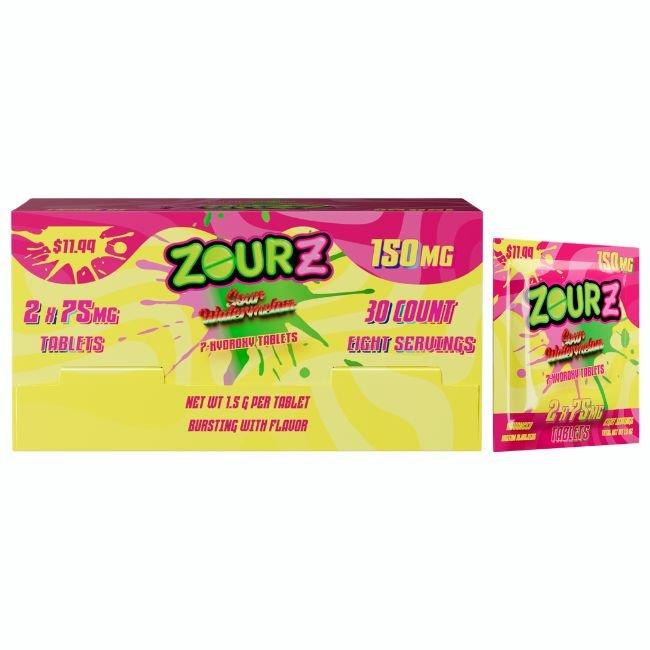 ZOUR STASH ZOURZ 7-HYDROXY 75MG PER TABLET 2CT/30PK (PRE PRICED $11.99) ZOUR STASH ZOURZ 7-HYDROXY 75MG PER TABLET 2CT/30PK (PRE PRICED $11.99)