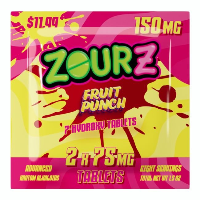 ZOUR STASH ZOURZ 7-HYDROXY 75MG PER TABLET 2CT/30PK (PRE PRICED $11.99) ZOUR STASH ZOURZ 7-HYDROXY 75MG PER TABLET 2CT/30PK (PRE PRICED $11.99)